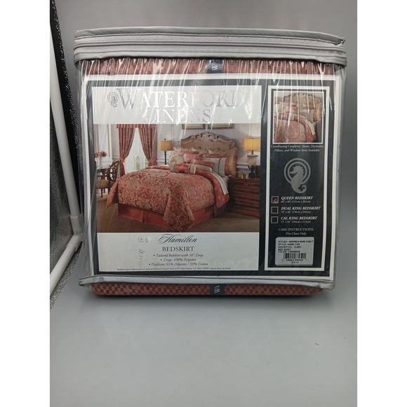 Waterford Other - Waterford Queen Bed Skirt Hamilton Style Cinnabar Ree Gold Checkered